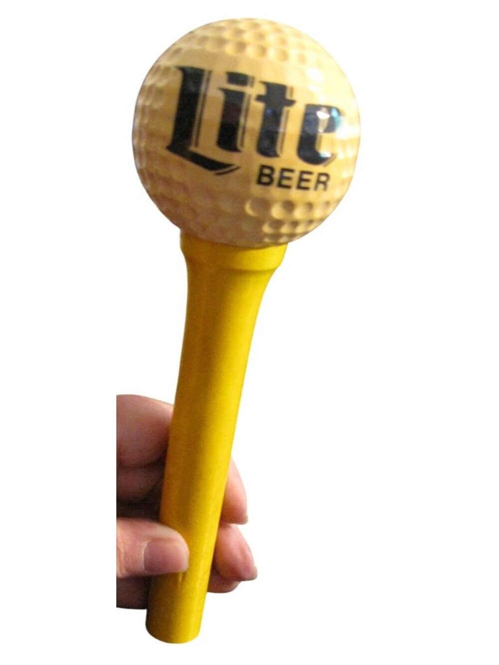Vintage Miller Lite Golf Ball Tee Beer Tap Handle – 9.5" – Collectible Barware